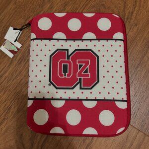 NEW! NC State Wolfpack Tablet Case | Red Polka Dot | 10 x 8 Inches
